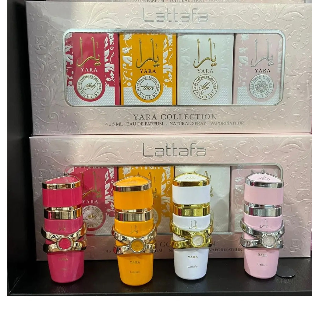 Lattafa My Yara Collection – 4x5ml Eau de Parfum Set de regalo para mujer Yara + Yara Moi + Yara Tous + Yara Candy