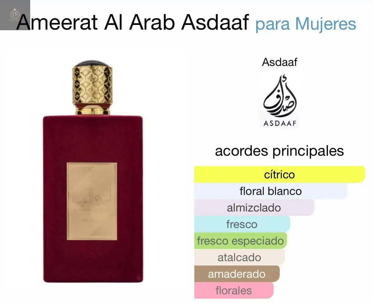 ASDAAF AMEERAT AL ARAB 100ml de Lattafa